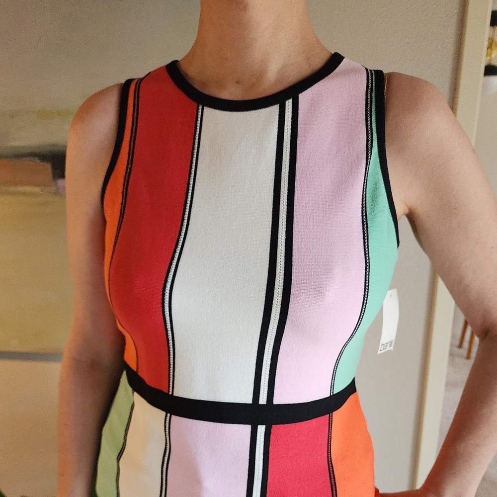 Bar III Color Block KnIt Top